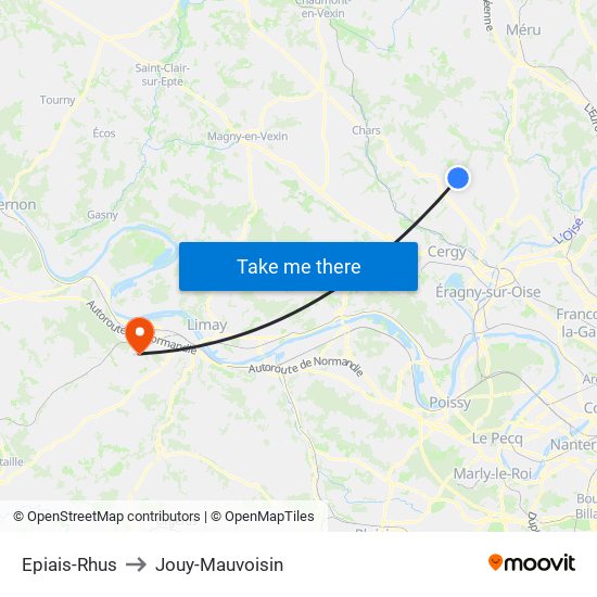 Epiais-Rhus to Jouy-Mauvoisin map