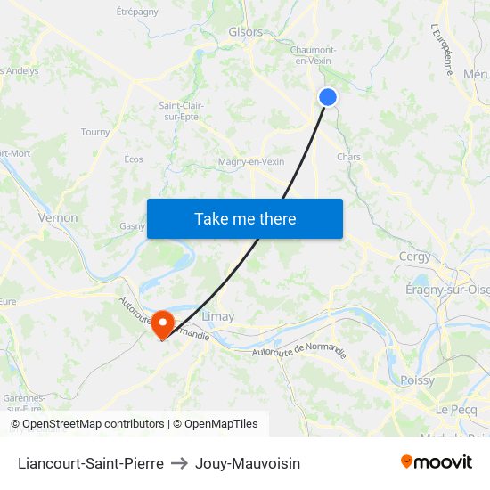 Liancourt-Saint-Pierre to Jouy-Mauvoisin map