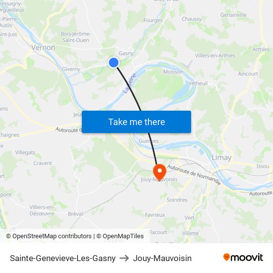 Sainte-Genevieve-Les-Gasny to Jouy-Mauvoisin map