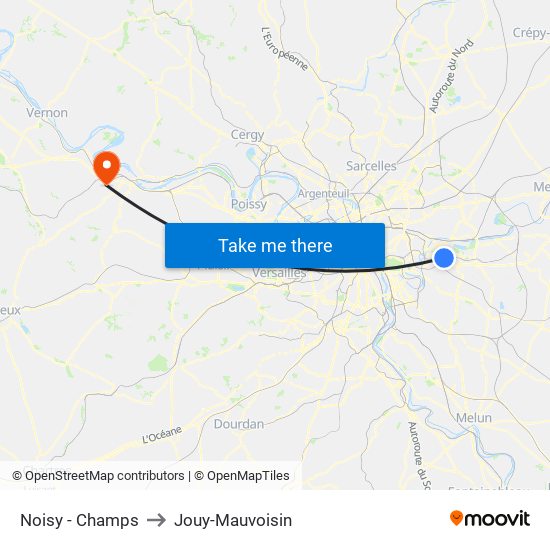 Noisy - Champs to Jouy-Mauvoisin map