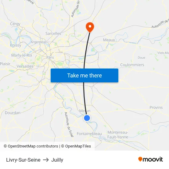 Livry-Sur-Seine to Juilly map