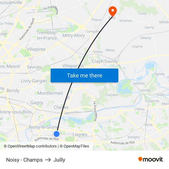 Noisy - Champs to Juilly map