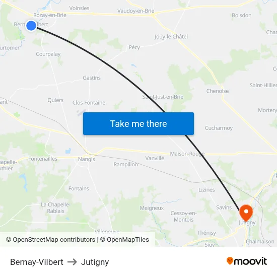 Bernay-Vilbert to Jutigny map
