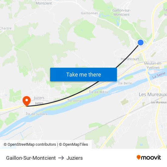 Gaillon-Sur-Montcient to Juziers map