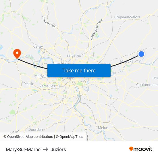 Mary-Sur-Marne to Juziers map