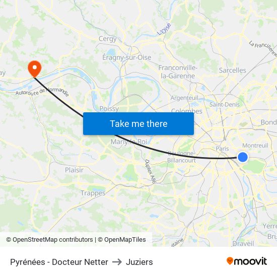 Pyrénées - Docteur Netter to Juziers map