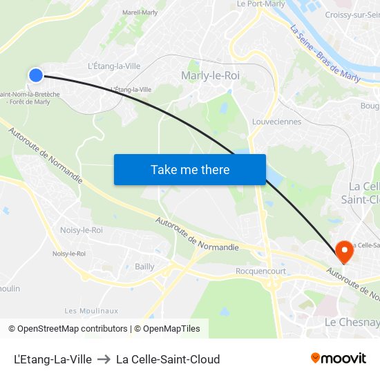 L'Etang-La-Ville to La Celle-Saint-Cloud map