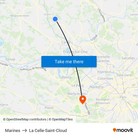 Marines to La Celle-Saint-Cloud map