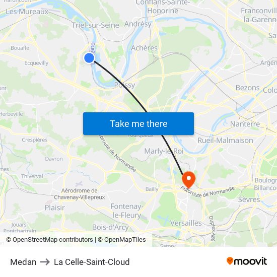 Medan to La Celle-Saint-Cloud map