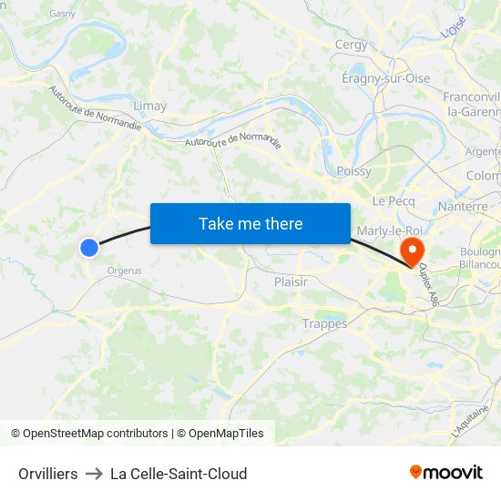 Orvilliers to La Celle-Saint-Cloud map