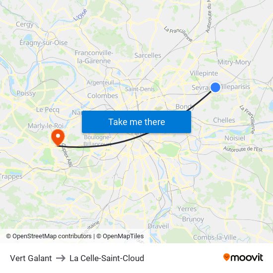 Vert Galant to La Celle-Saint-Cloud map