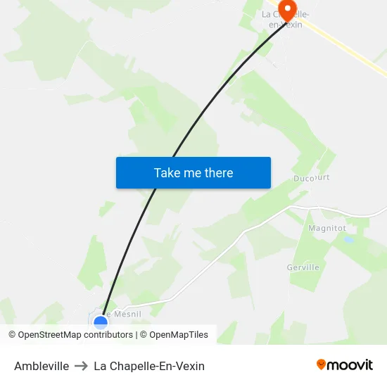 Ambleville to La Chapelle-En-Vexin map