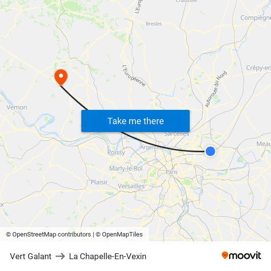 Vert Galant to La Chapelle-En-Vexin map
