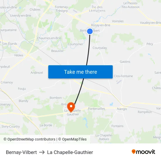 Bernay-Vilbert to La Chapelle-Gauthier map
