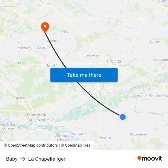 Baby to La Chapelle-Iger map