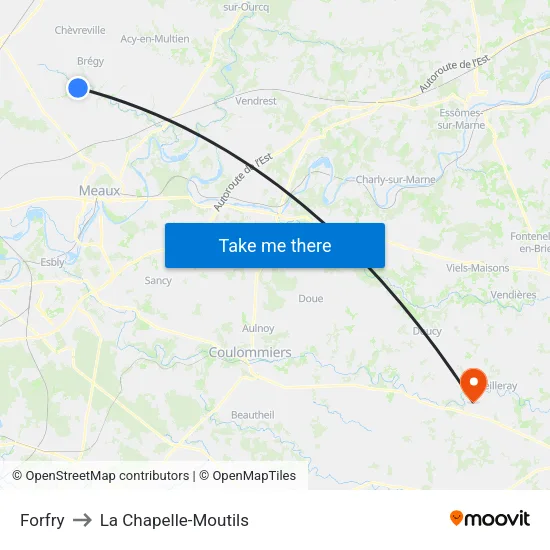 Forfry to La Chapelle-Moutils map