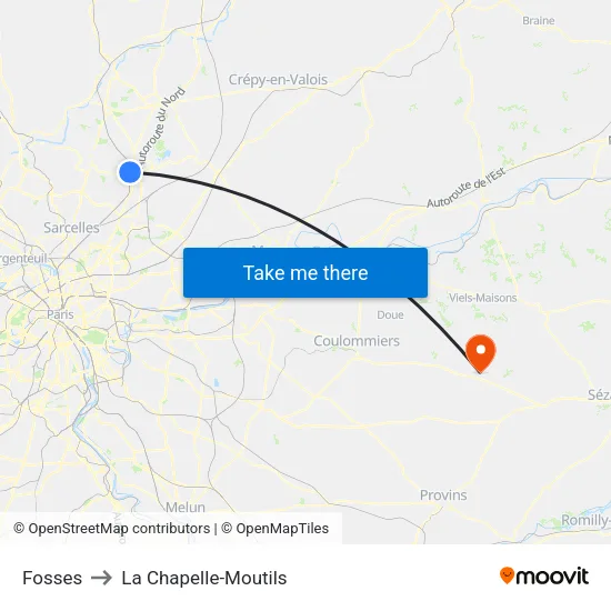 Fosses to La Chapelle-Moutils map