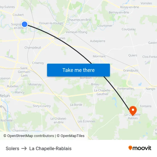 Solers to La Chapelle-Rablais map