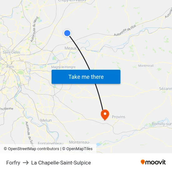 Forfry to La Chapelle-Saint-Sulpice map