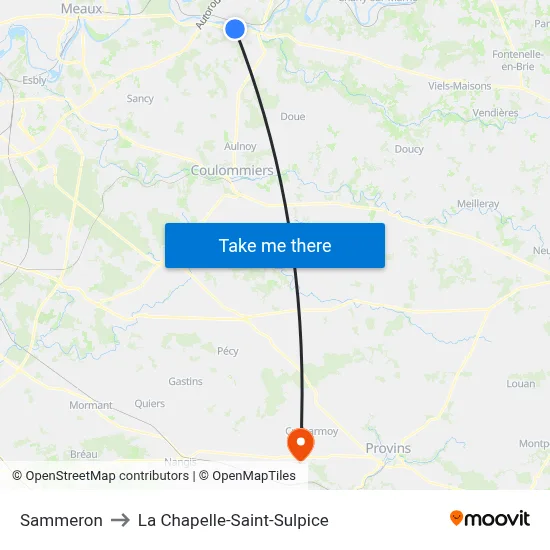 Sammeron to La Chapelle-Saint-Sulpice map