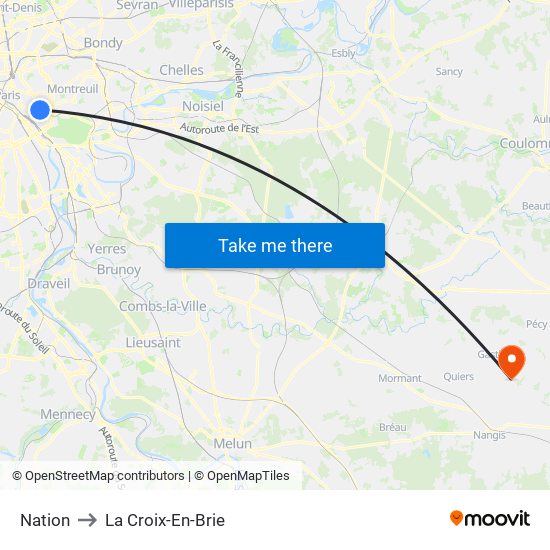 Nation to La Croix-En-Brie map