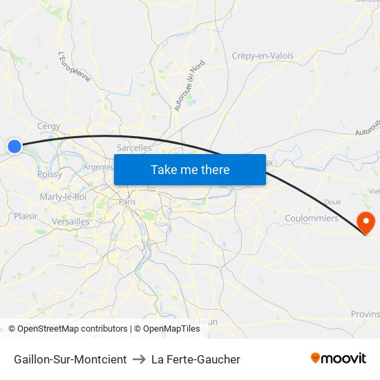 Gaillon-Sur-Montcient to La Ferte-Gaucher map