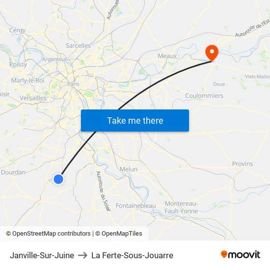 Janville-Sur-Juine to La Ferte-Sous-Jouarre map