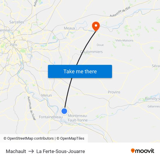 Machault to La Ferte-Sous-Jouarre map