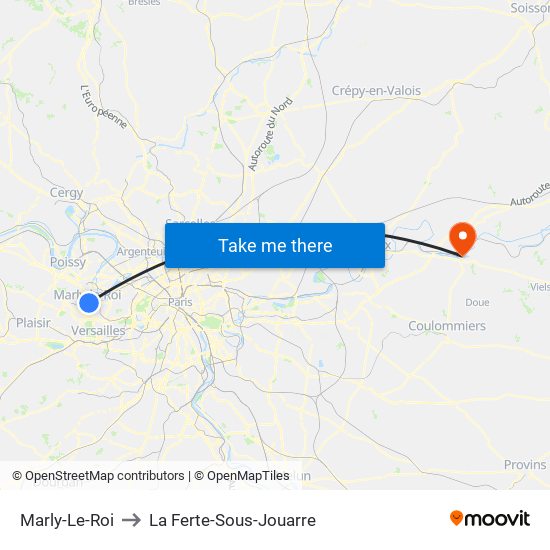 Marly-Le-Roi to La Ferte-Sous-Jouarre map
