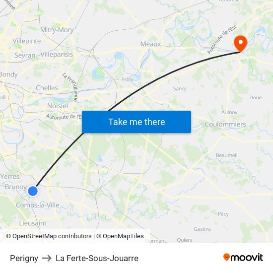 Perigny to La Ferte-Sous-Jouarre map