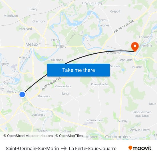 Saint-Germain-Sur-Morin to La Ferte-Sous-Jouarre map