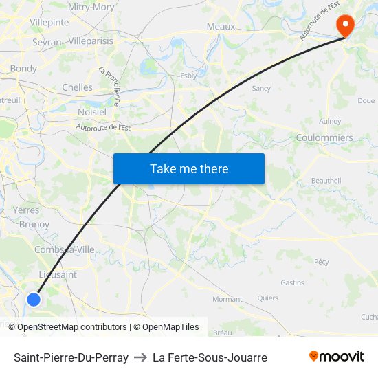 Saint-Pierre-Du-Perray to La Ferte-Sous-Jouarre map