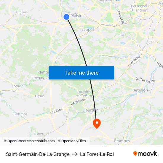 Saint-Germain-De-La-Grange to La Foret-Le-Roi map