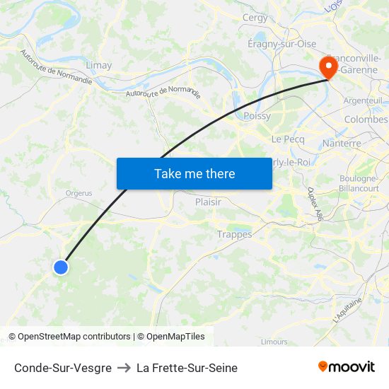 Conde-Sur-Vesgre to La Frette-Sur-Seine map