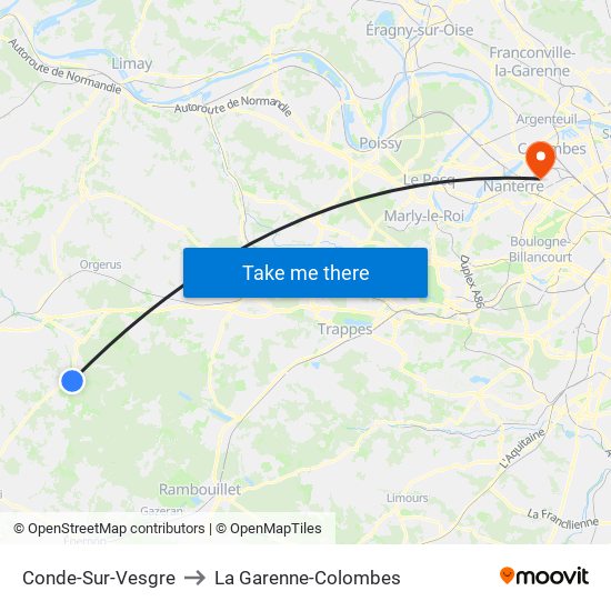 Conde-Sur-Vesgre to La Garenne-Colombes map