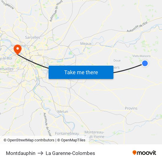 Montdauphin to La Garenne-Colombes map