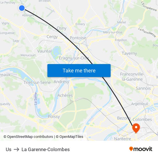 Us to La Garenne-Colombes map