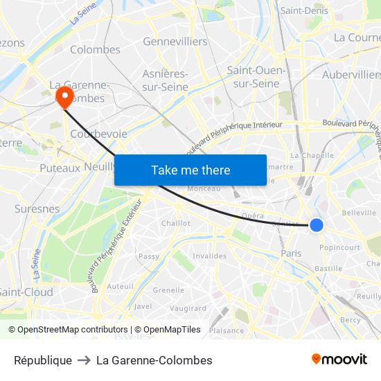 République to La Garenne-Colombes map
