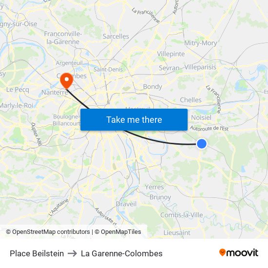 Place Beilstein to La Garenne-Colombes map