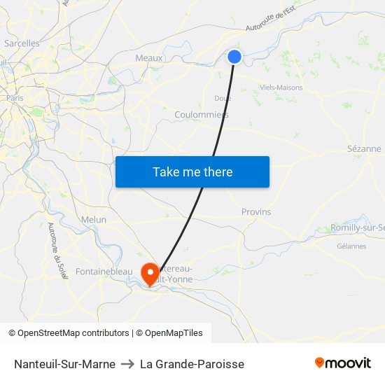 Nanteuil-Sur-Marne to La Grande-Paroisse map