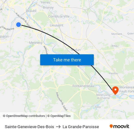 Sainte-Genevieve-Des-Bois to La Grande-Paroisse map