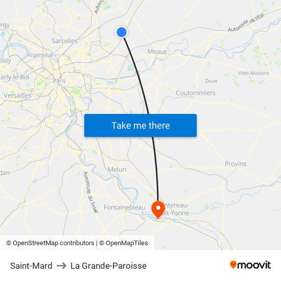 Saint-Mard to La Grande-Paroisse map