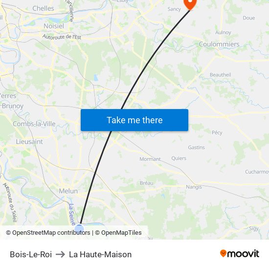 Bois-Le-Roi to La Haute-Maison map