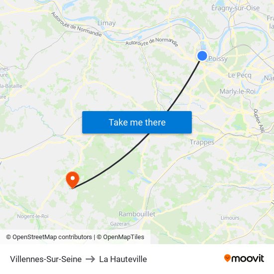 Villennes-Sur-Seine to La Hauteville map