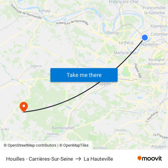 Houilles - Carrières-Sur-Seine to La Hauteville map