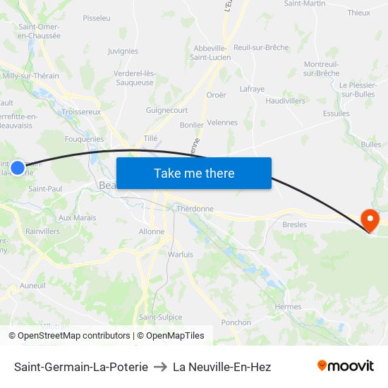 Saint-Germain-La-Poterie to La Neuville-En-Hez map
