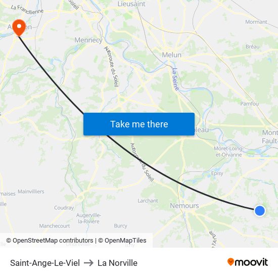 Saint-Ange-Le-Viel to La Norville map