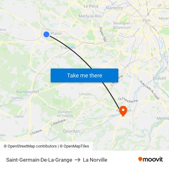 Saint-Germain-De-La-Grange to La Norville map