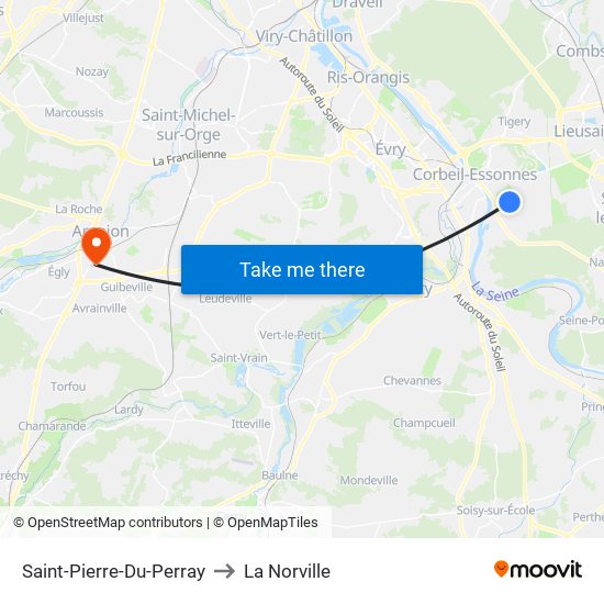Saint-Pierre-Du-Perray to La Norville map