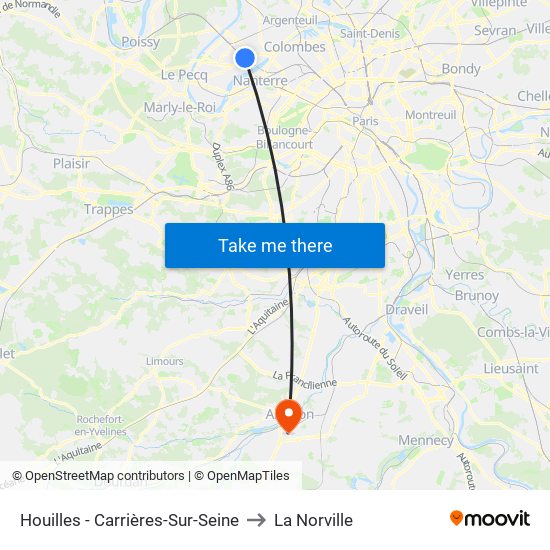Houilles - Carrières-Sur-Seine to La Norville map